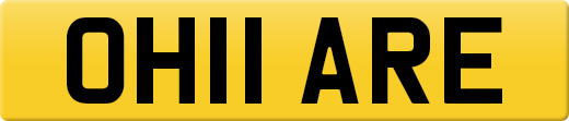OH11 ARE private number plate